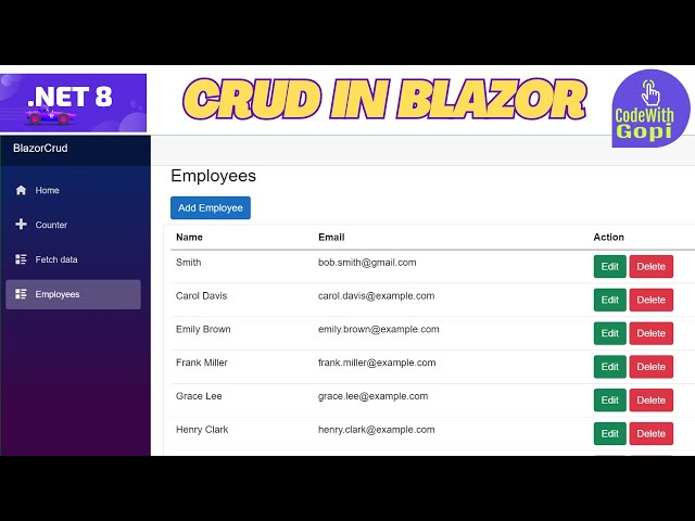 🖥️ Blazor CRUD Operations with SQL Server: Step-by-Step Guide | EF DB First in Blazor