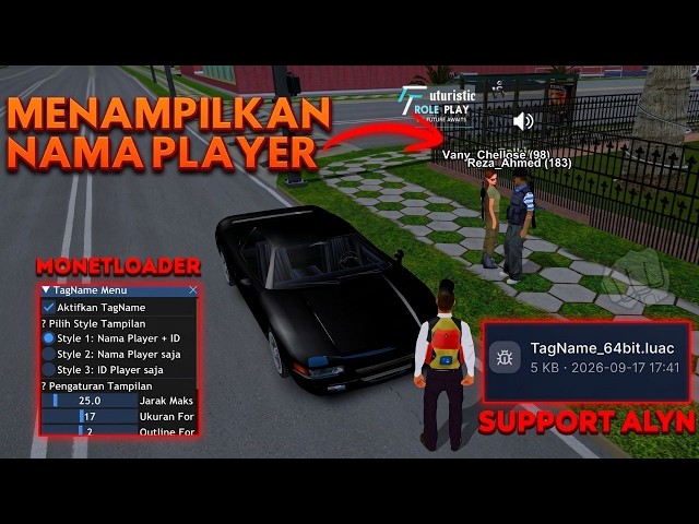 SHARE MONET NAMETAG | Bisa Lihat Nama Player Lain⁉️ Tutorial Memasang Monetloader di Android Terbaru