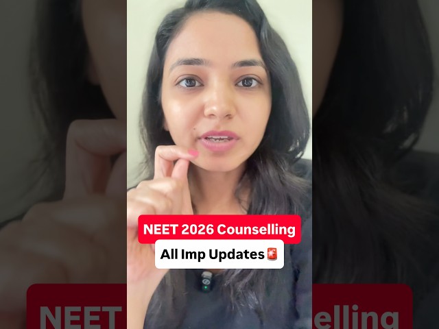 🚨 NEET UG Counselling 2026:- BIG Updates You Can’t Miss | All Updates in 1 Min!