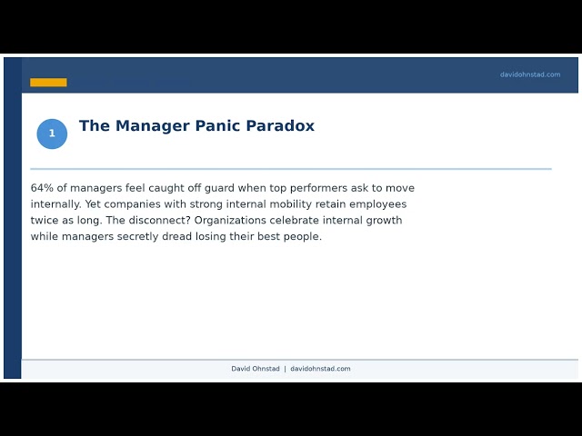 David Ohnstad — Internal Mobility: Why Managers Fear Losing Top Talent