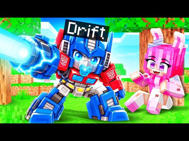 Playing as a PROTECTIVE TRANSFORMER BABY in Minecraft!