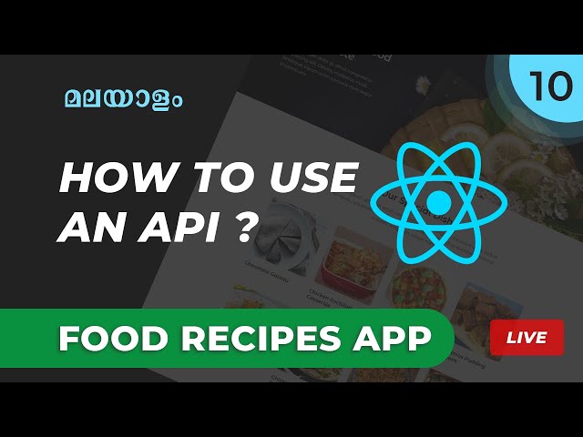 #10 | How To Use An API | Build A React Food Recipe App |  React Beginner Project | React Malayalam