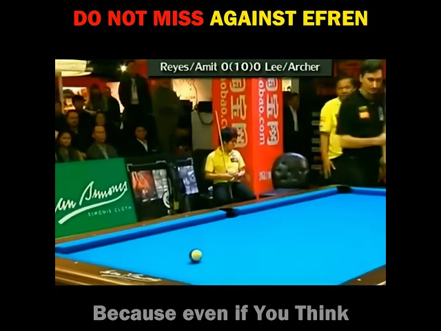 Do Not Miss A Shot like this Against Efren Reyes