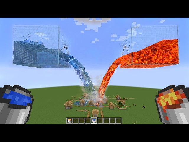 Realistic Water vs Lava vs Village (what will happen?) - Minecraft Compilation