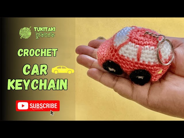 How to Crochet Car Keychain | Easy Amigurumi Tutorial for Beginners | #tukitakicrochet