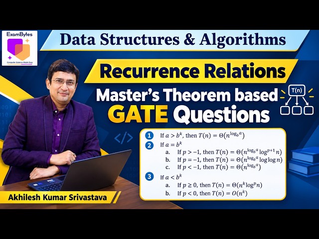 Master’s Theorem - GATE Questions | Solve Recurrence Relations Easily | DSA