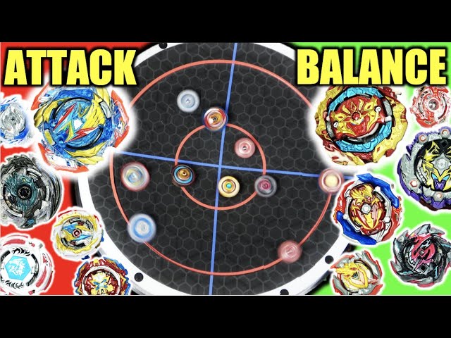 ALL ATTACK BEYBLADES vs ALL BALANCE BEYBLADES