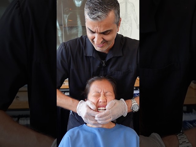 Teeth Biting TMJ, Sacrum & Coccyx Adjustment #chiropractic #shorts