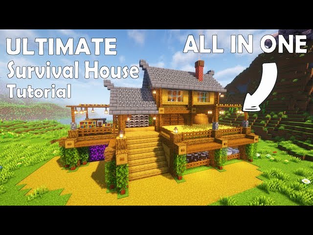 Minecraft: ULTIMATE Survival House Tutorial (ALL IN ONE)