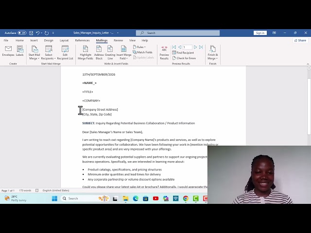 MAIL MERGE MADE EASY......