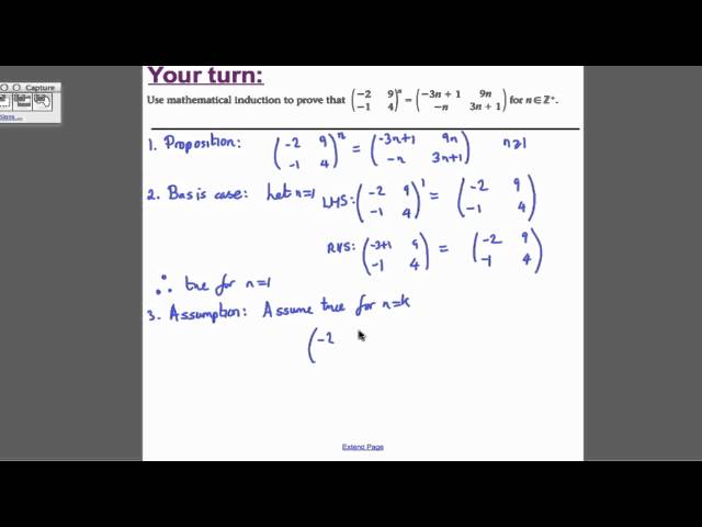 A-Level Maths Edexcel Proof by Induction - Matrices FP1 (4) Edexcel Maths A-Level