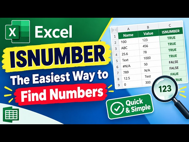 ISNUMBER in Excel: The Easiest Way to Find Numbers #excel #exceltips #exceltutorial