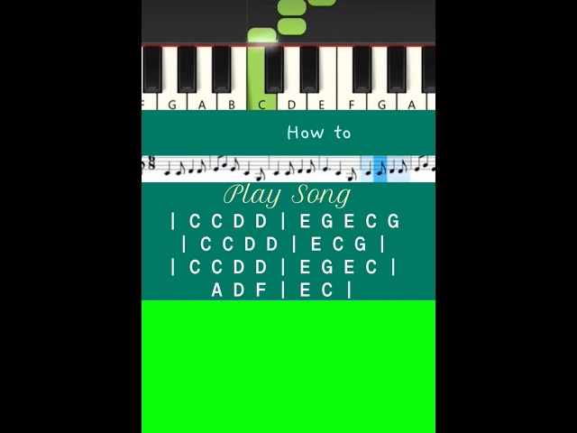 How to play piano ( music notes provided)
