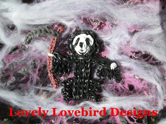 Rainbow Loom Grim Reaper Halloween Charm. Ghost Face. Sensenmann