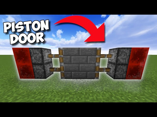 EASIEST Piston Door In Minecraft!!! - Hidden 2x2 Redstone Door