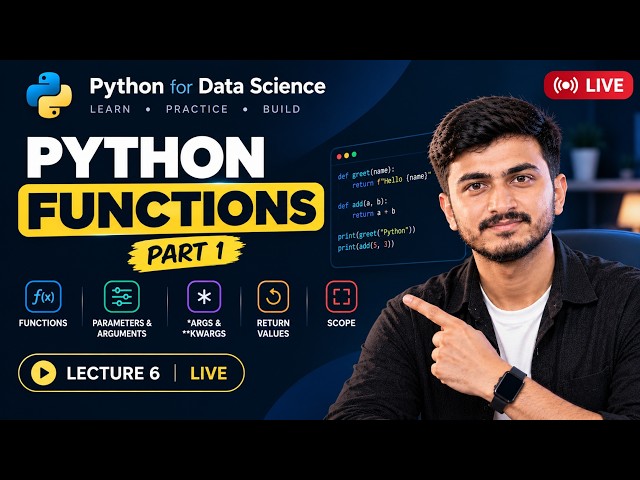 Python Functions Explained 🔥 | Arguments, Returns, Scope & More | Lecture #6