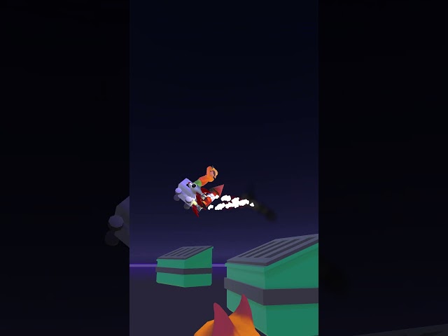 Flying a Shopping Cart with Rockets !! #funnyshorts