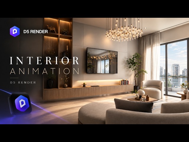 3D interior animation , D5 RENDER