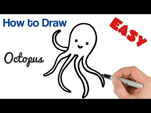 How to Draw an Octopus for kids super easy