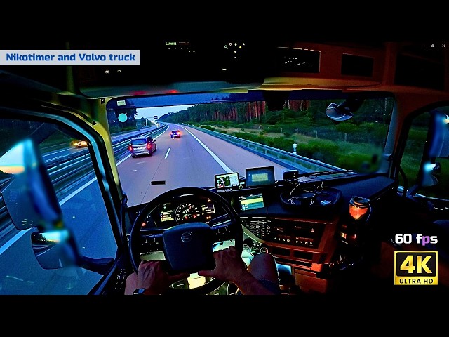 Nikotimer and Volvo truck Transport of Dangerous Goods in a tank POV German autobahns not a game