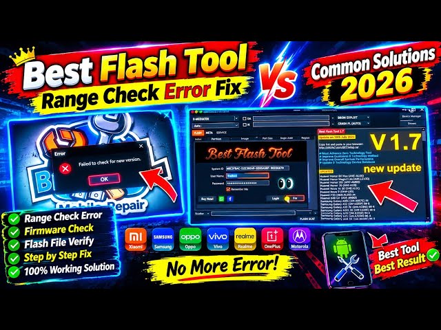 Flash Tool Range Check Error Fix 2026 | Common Solutions