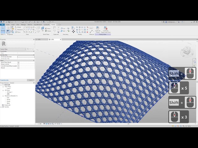 Revit Tutorial (Day 80) - Mass with curtain panel pattern based