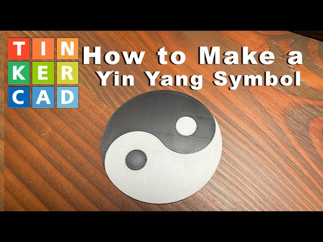 Learn to Make this Yin Yang Symbol in less than 10 minutes using one shape in Tinkercad.