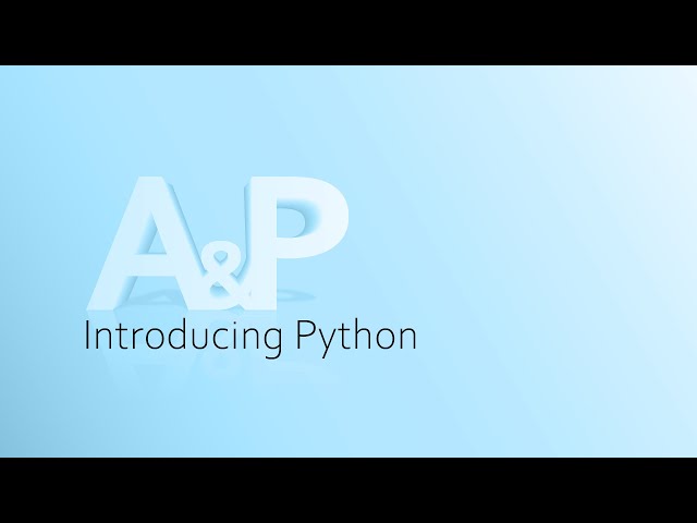 Python an Introduction | 2020