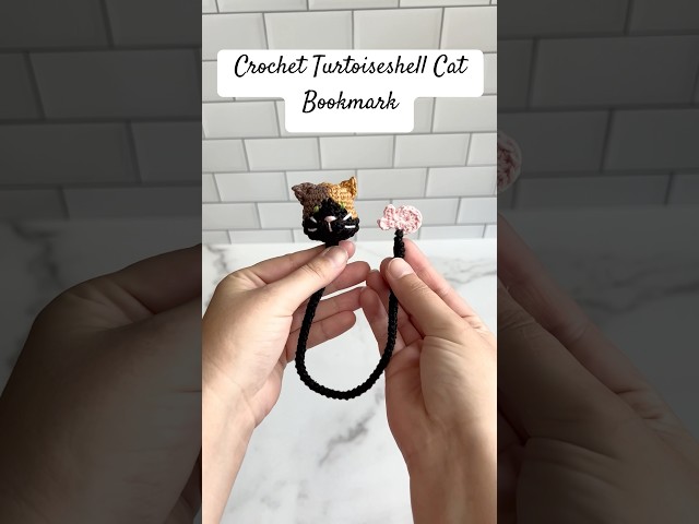 Crocheted Tortoiseshell Cat Bookmark 🐾 | Now in My Etsy Shop!