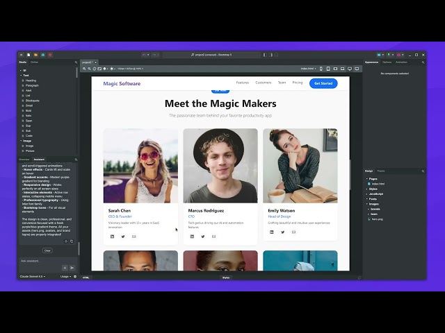 How to use the new AI Assistant in Bootstrap Studio