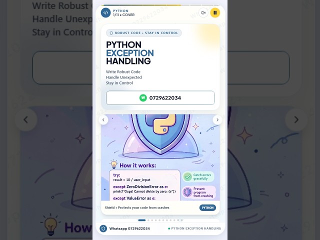 Python Exception Handling Complete Q&A Guide GCE AL OL Question Model Exam #python #tutorial #exam