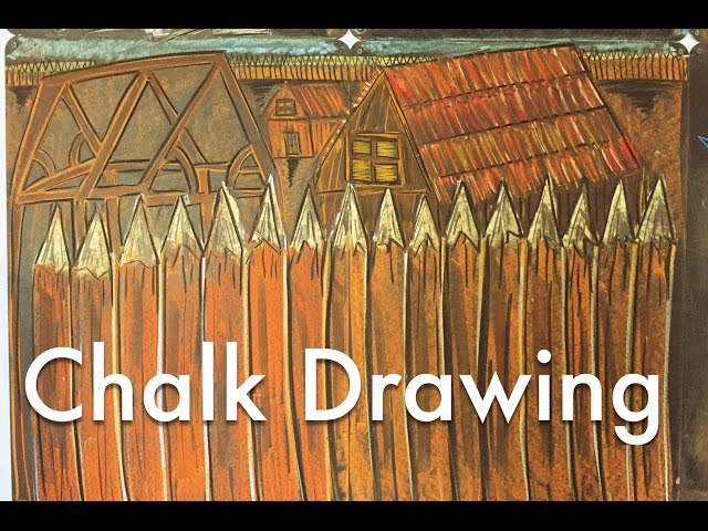 Colonial America Chalk Drawing