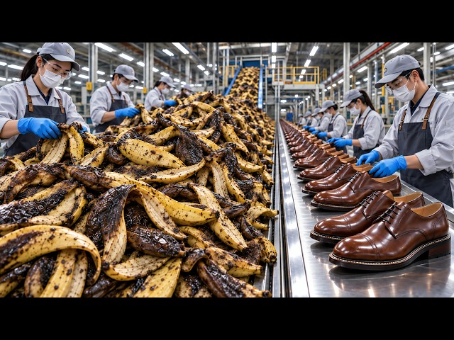 Inside the Black Banana Peel Leather Factory | How Waste Peels Become Premium Shoes