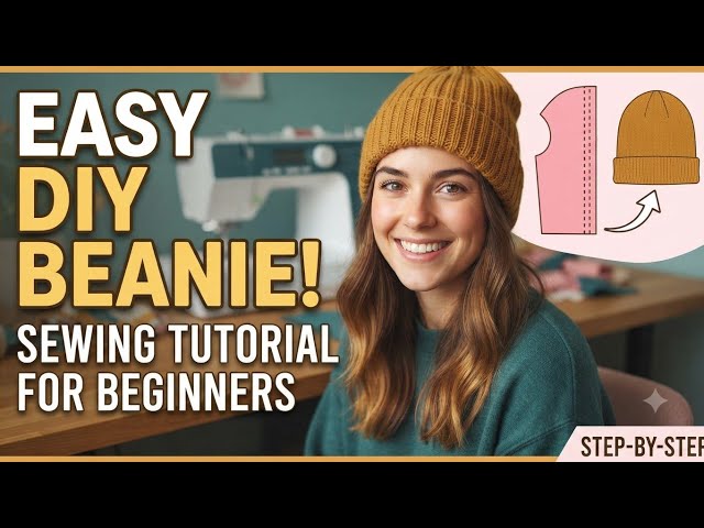 Easy DIY Beanie Sewing Tutorial Step By Step Guide For Beginners from bucket hat to Beanie 