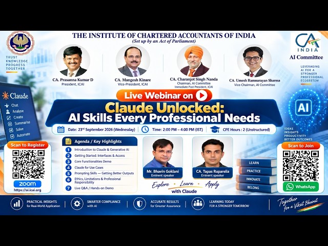 Live Webinar on Claude Unlocked: AI Skills Every Professional Needs