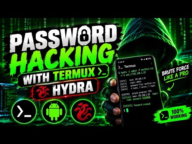 Password Hacking Using Termux 🔐 | Hydra Installation & Usage | Termux Hacking 