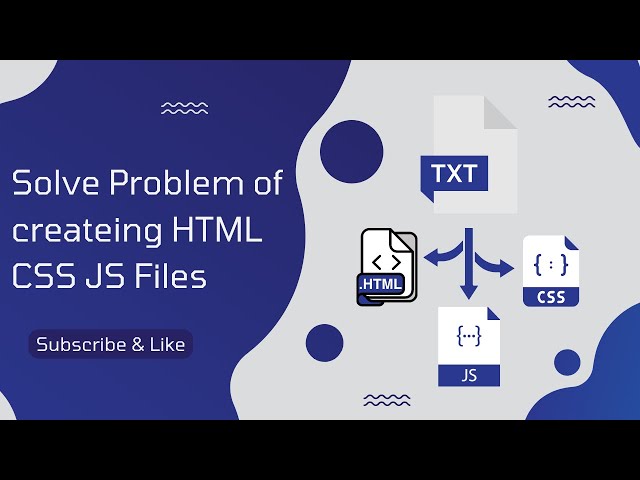 Solve the problem of converting a text file to an HTML CSS JS files