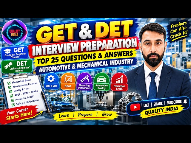 GET & DET Interview Preparation | Top 25 Questions & Answers | Automotive & Mechanical Industry