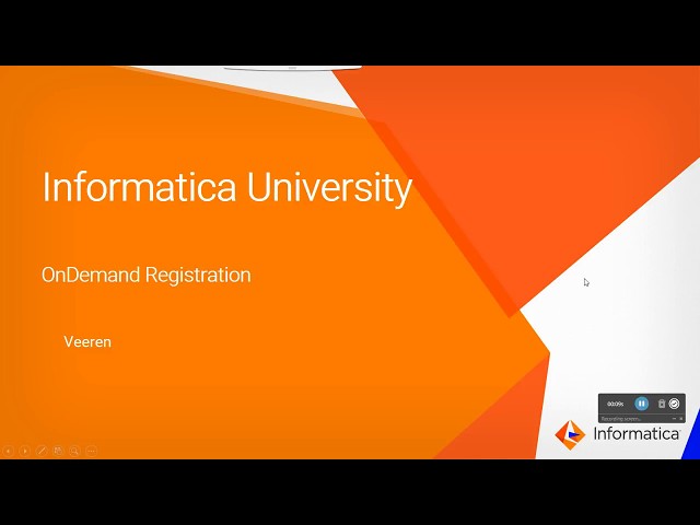 Informatica University OnDemand Training: How to Use the Labs