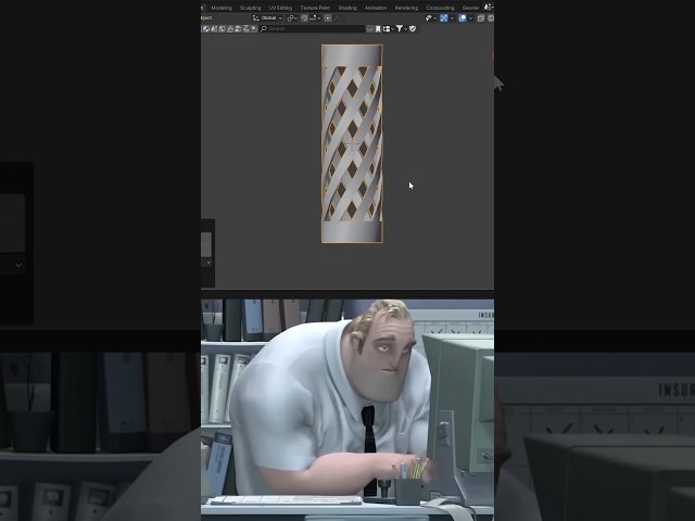 Noob vs Pro - Complex hard surface shape   #blender #tutorial #artist #designer