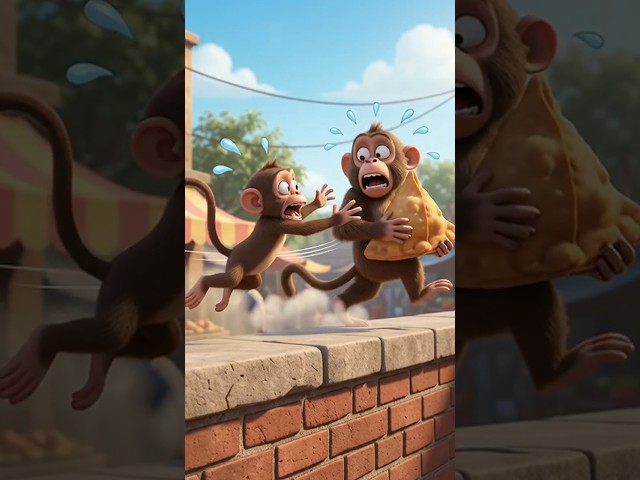 Monkey Stole My Samosa 😂🐒 | Unexpected Ending!#shorts