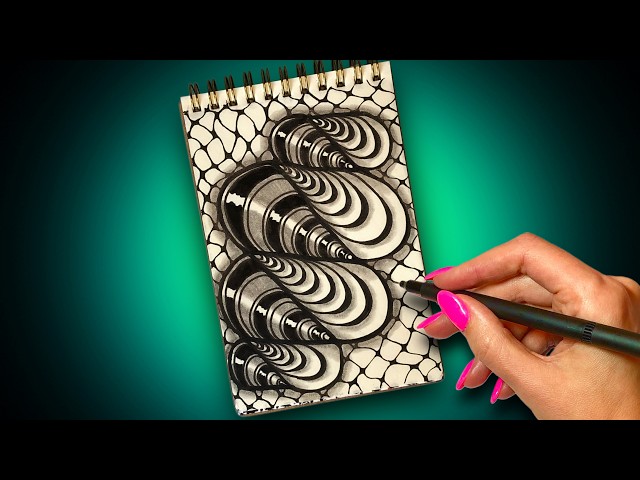 Easy Doodle Tutorial for Beginners ✍️ Zentangle Art Drawing Inktober 2026