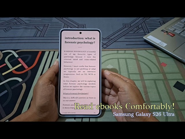 How to Turn On Eye Comfort Shield When Reading Ebooks with a Routine (Samsung Galaxy S26 Ultra)