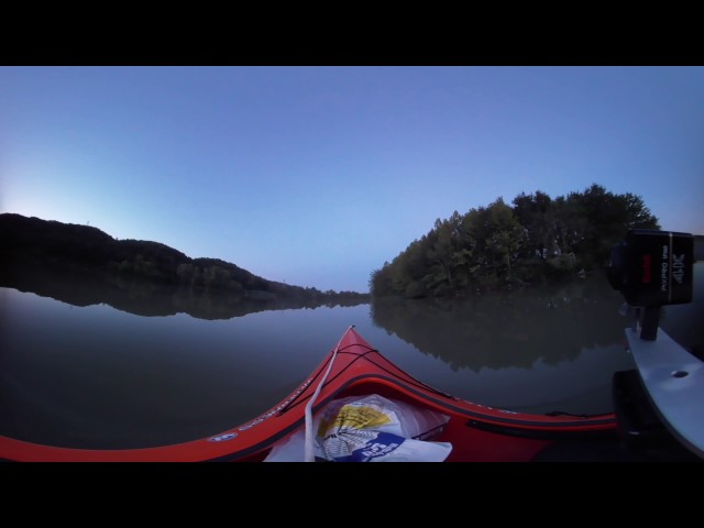 3d 360 pov virtual reality kayak ride