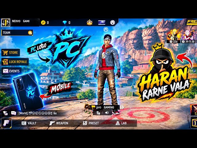 FREE FIRE PC LOGO IN MOBIL OB55 UPDATED🤯|💯 WORKING ALL DIVIS