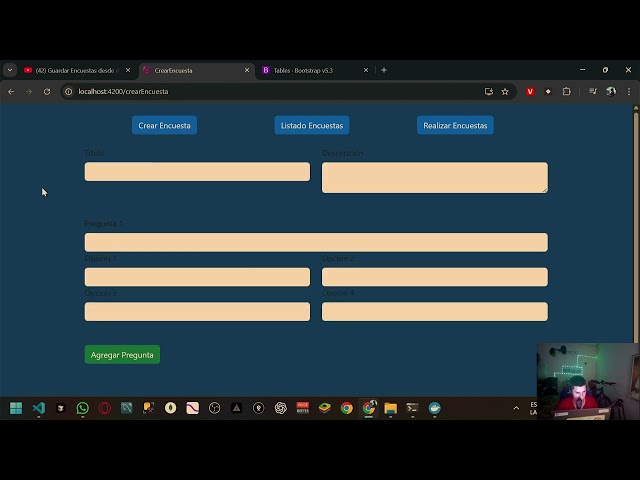 Listado de encuestas + detalle en Angular consumiendo API de Laravel
