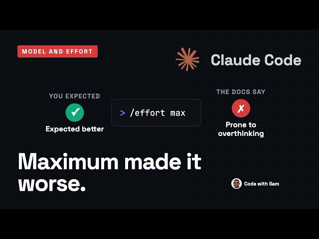 Why Maximum Effort Makes Claude Code Worse (7 Minutes) 🔥