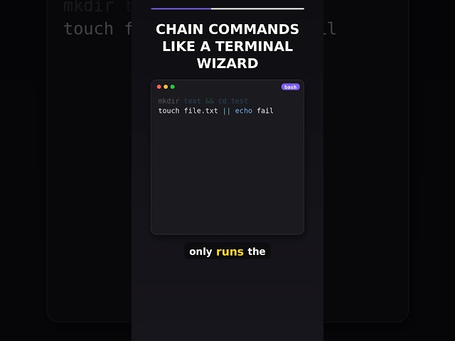 Linux Command Chaining: && vs || vs ; Explained #linux #bash #shell #commandline #programming