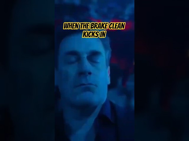 How it feels after Brake Clean