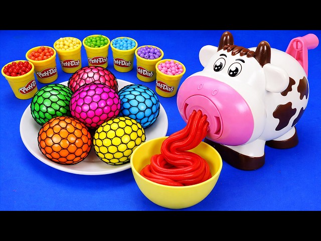 Satisfying Video l How to Make Rainbow Bathtubs into Mixing Slime with Glitter Pool Cutting ASMR 08